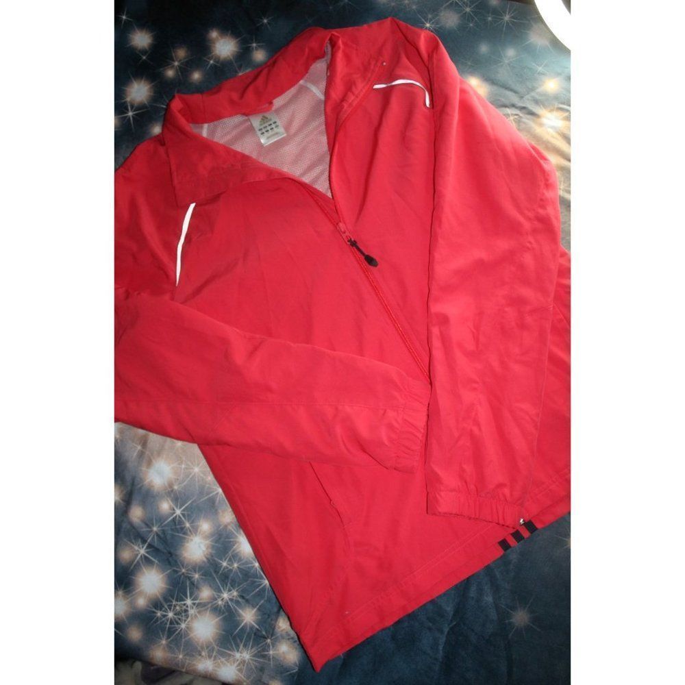 Adidas Women Pink Light Zip Jacket Size Large